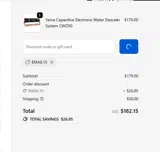 EMAIL15 coupon verification screenshot