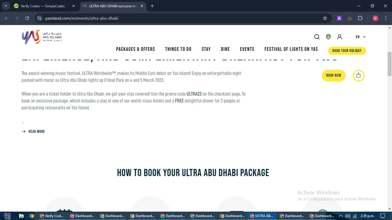 Yas Island checkout page showing Yas Island discount code box | Screenshot taken by SimplyCodes community member on Oct 28, 2024