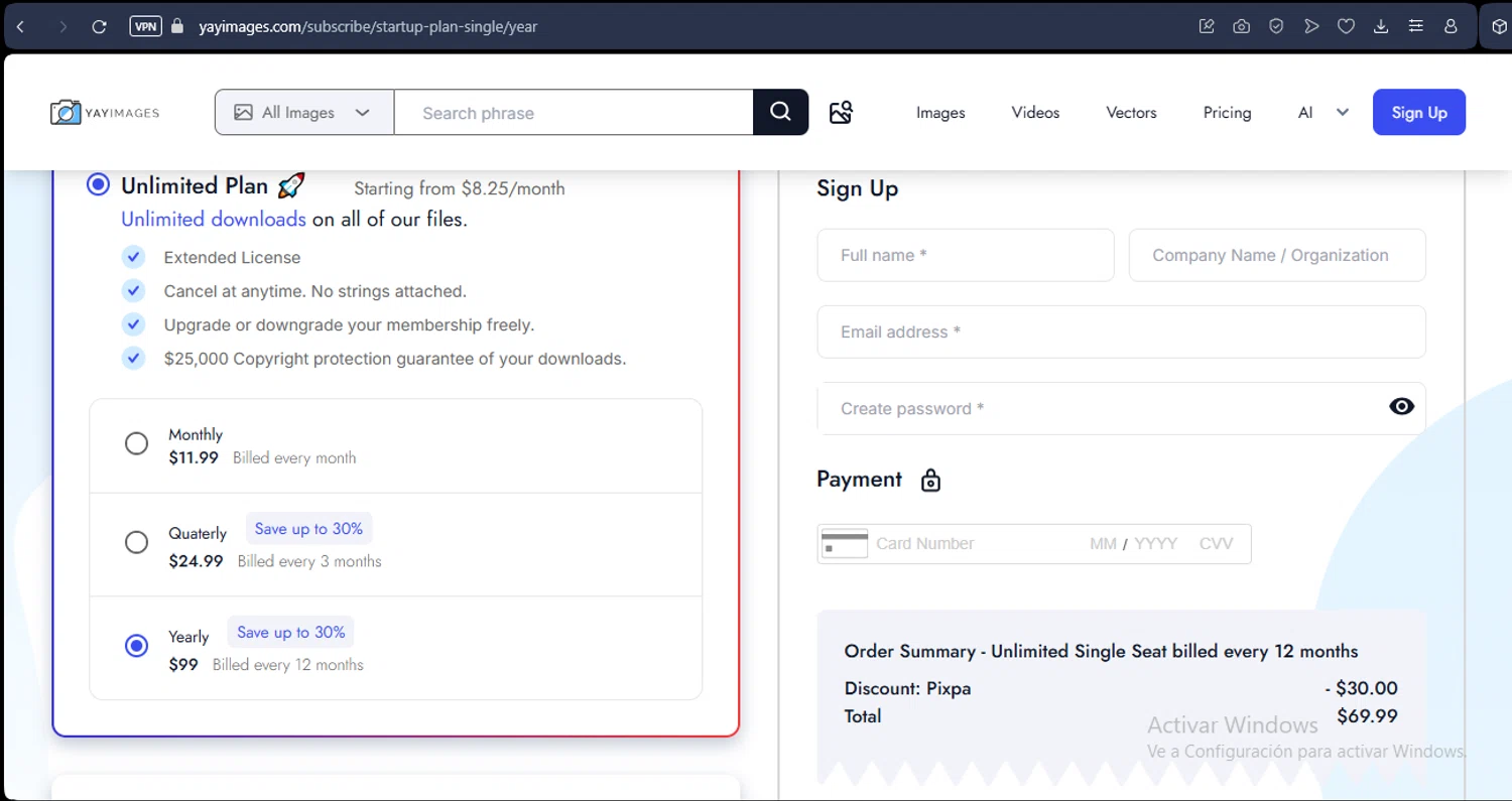 Yay Images promo code screenshot showing code PIXPA30 applied at Yay Images checkout page. Uploaded by SimplyCodes community member SilverKnight4465 on Nov 21, 2025