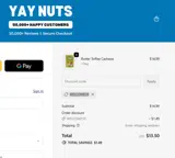 WELCOME10 coupon verification screenshot