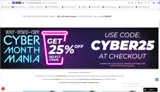 CYBER25 coupon verification screenshot