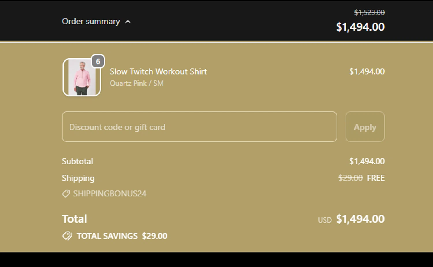 Y.Chroma Apparel checkout page showing Y.Chroma Apparel promo code box | Screenshot taken by SimplyCodes community member on Oct 13, 2025