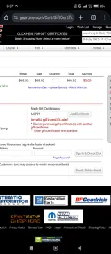 MCP21 coupon verification screenshot