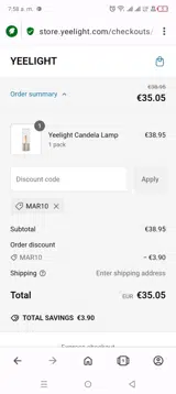 MAR10 coupon verification screenshot