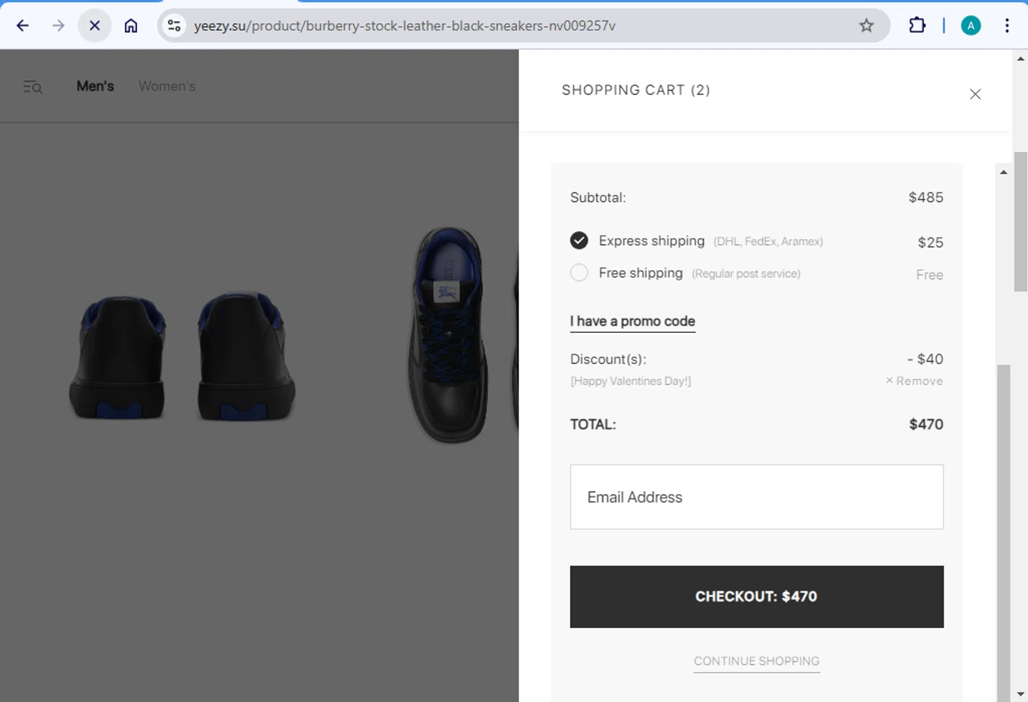 Yeezy.su promo code screenshot showing code LOVE applied at Yeezy.su checkout page. Uploaded by SimplyCodes community member CoinGuardian4017 on Jan 14, 2025