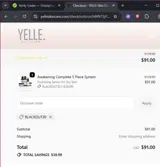 BLackout30 coupon verification screenshot