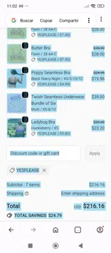 Yesplease coupon verification screenshot