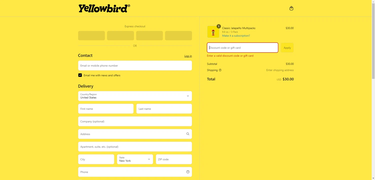 Yellowbird promo code screenshot showing code SPRINGSPICE applied at Yellowbird checkout page. Uploaded by SimplyCodes community member ExtraordinaryShopper780 on May 4, 2025