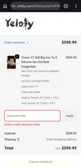 yeloly coupon verification screenshot