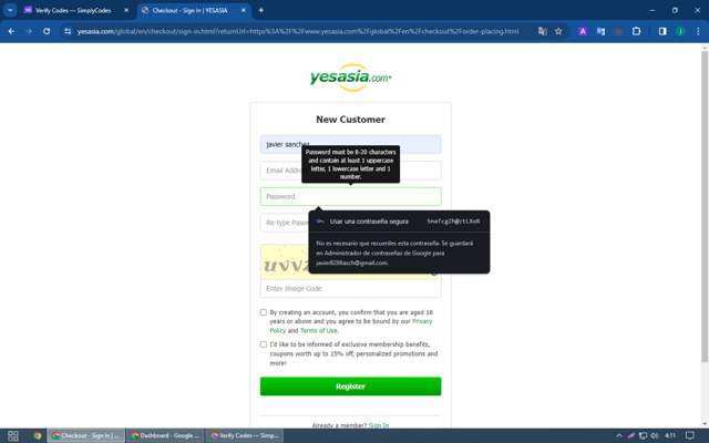 YesAsia checkout page showing YesAsia coupon code box | Screenshot taken by SimplyCodes community member on Feb 28, 2024