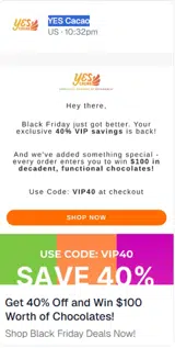 vip40 coupon verification screenshot