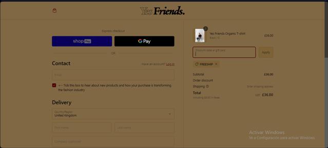 Yes Friends checkout page showing Yes Friends promo code box | Screenshot taken by SimplyCodes community member on Nov 7, 2023