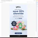Yes To coupon verification screenshot