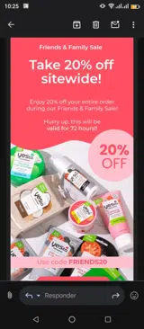 Yes To coupon verification screenshot