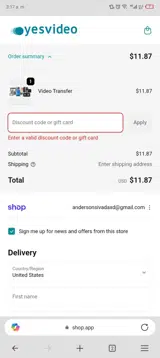 WELCOME50 coupon verification screenshot