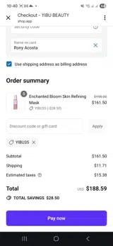 Yibu35 coupon verification screenshot