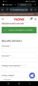 off20now coupon verification screenshot