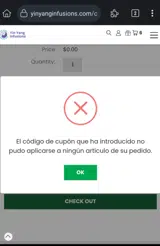 Save10 coupon verification screenshot