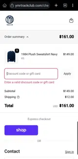 PLUSH30 coupon verification screenshot