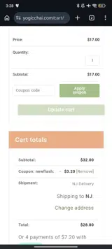 newflash coupon verification screenshot