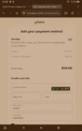Yolana coupon verification screenshot