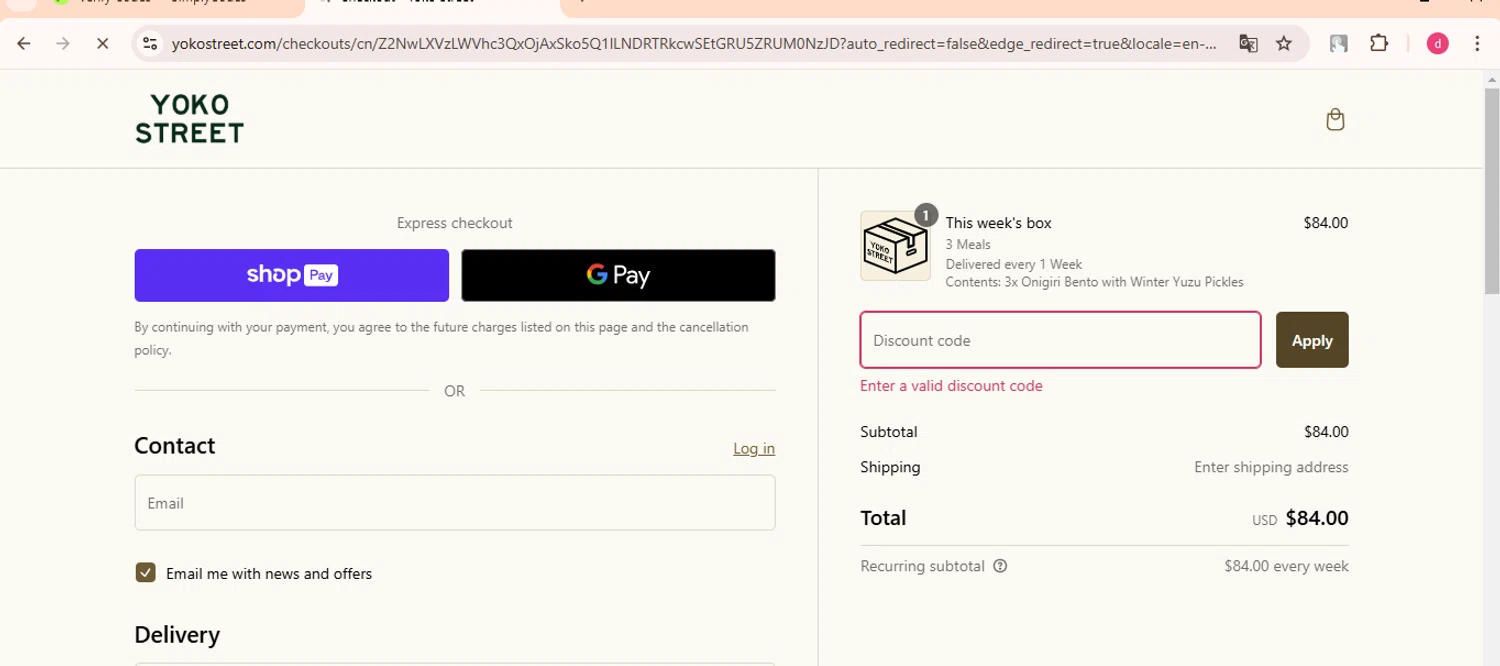 Yoko Street promo code screenshot showing code YOKOSTREET25 applied at Yoko Street checkout page. Uploaded by SimplyCodes community member LegendaryHunter6399 on Jan 23, 2025