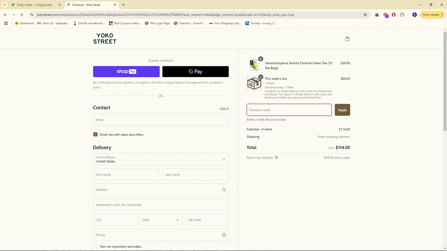 Yoko Street promo code screenshot showing code YOKOSTREET25 applied at Yoko Street checkout page. Uploaded by SimplyCodes community member WiseSeeker4854 on Jan 23, 2025