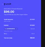 LEADERSHIP20 coupon verification screenshot