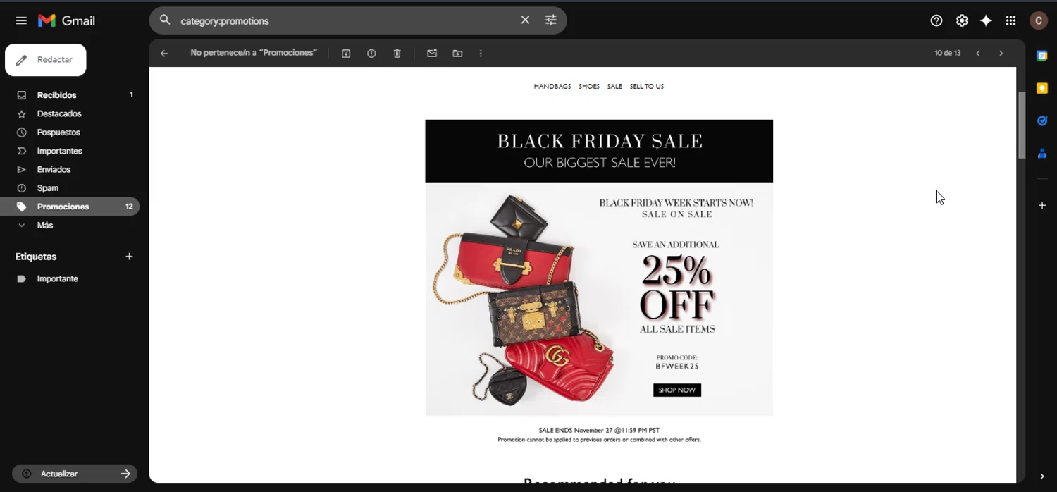 Yoogi's Closet coupon code screenshot showing code BFWEEK25 applied at Yoogi's Closet checkout page. Uploaded by SimplyCodes community member ______________ on Nov 20, 2025