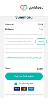 Mindyourmoms coupon verification screenshot
