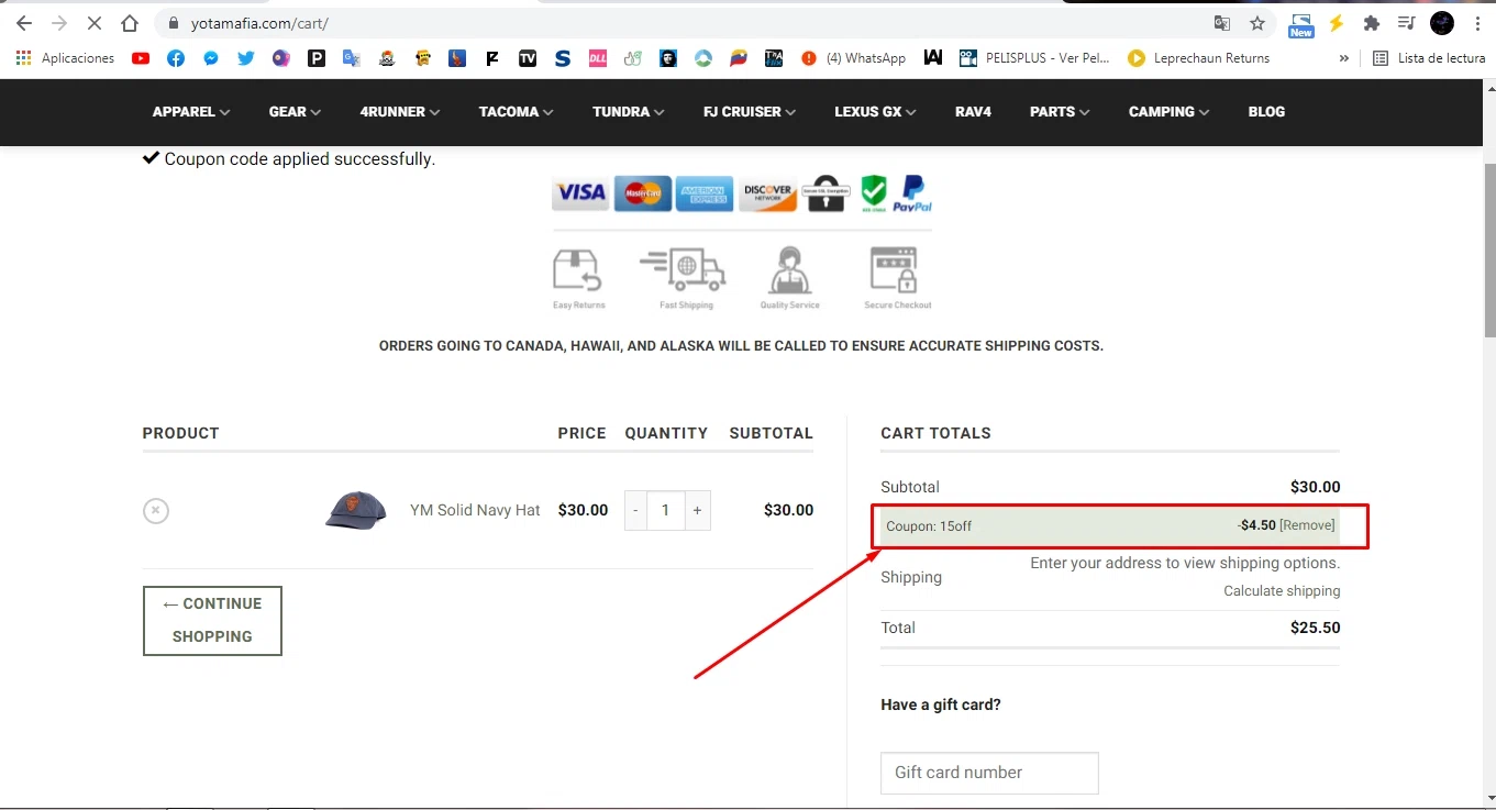 where to use 1aauto promo code box