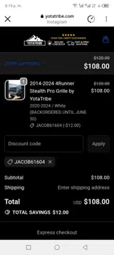 YOTATRIBE coupon verification screenshot