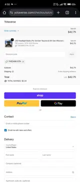 Yotaverse coupon verification screenshot
