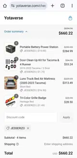 Yotaverse coupon verification screenshot