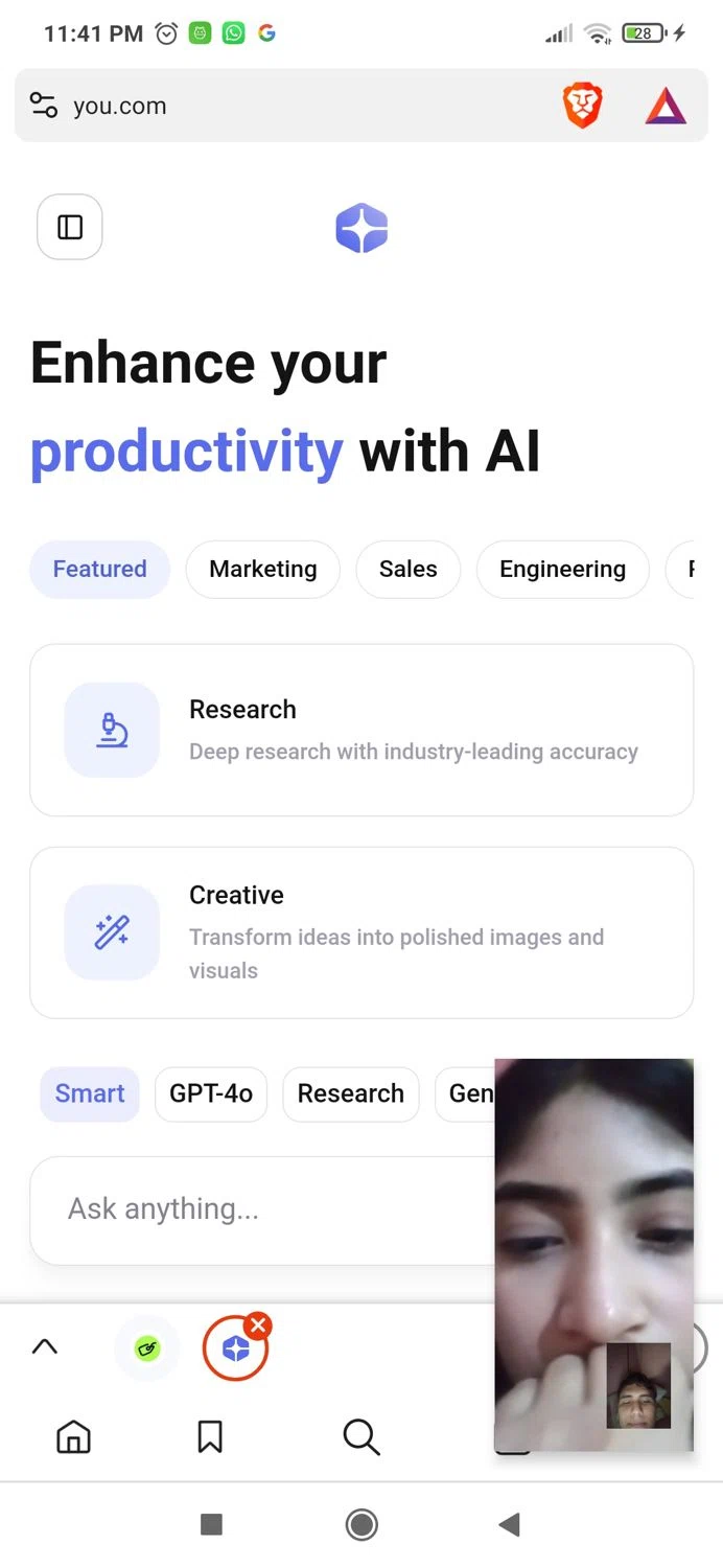 You.com promo code screenshot showing code CYBER50 applied at You.com checkout page. Uploaded by SimplyCodes community member ibelongtojesus on Feb 19, 2025