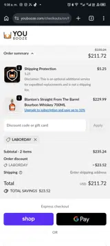 LABORDAY coupon verification screenshot