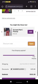 WANDERFULWIVES coupon verification screenshot