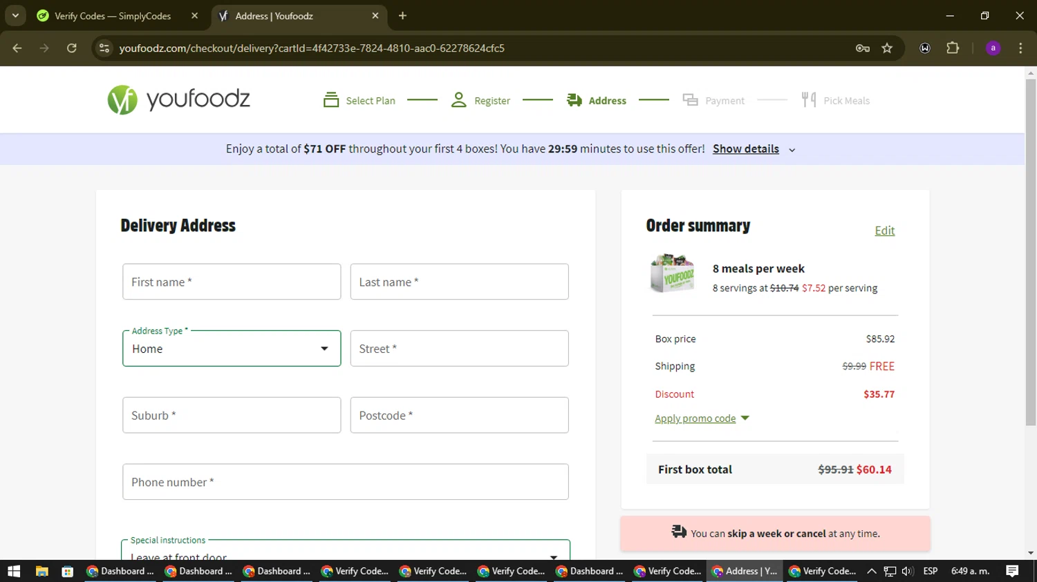 how to use Youfoodz coupons