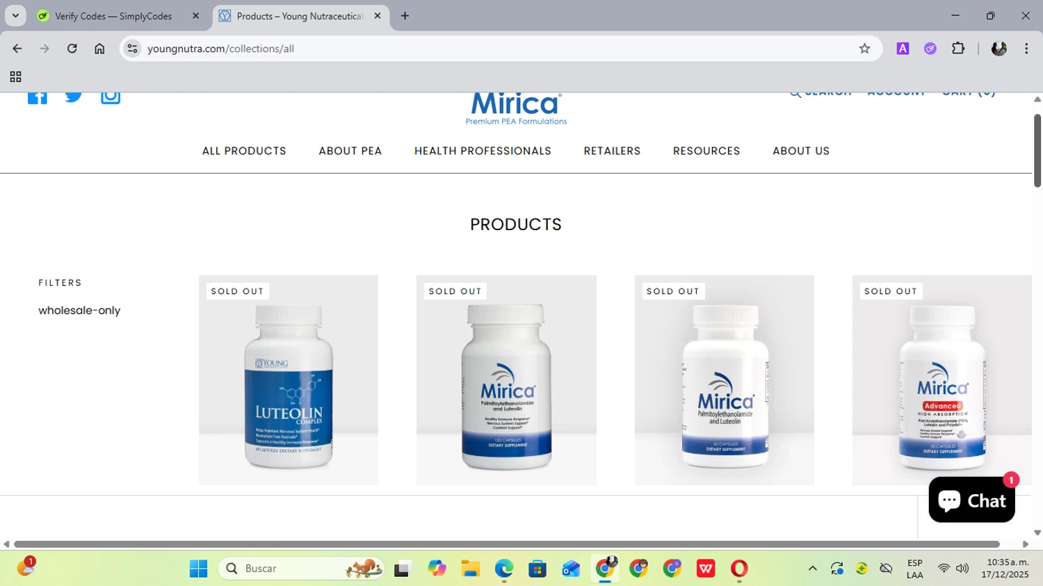 Young Nutraceuticals promo code screenshot showing code MOODLIFT applied at Young Nutraceuticals checkout page. Uploaded by SimplyCodes community member SwiftPilot741 on Dec 17, 2025