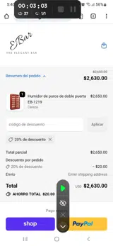 20OFF coupon verification screenshot