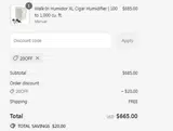 20OFF coupon verification screenshot