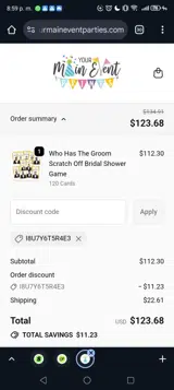 I8U7Y6T5R4E3 coupon verification screenshot