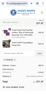NASH20 coupon verification screenshot
