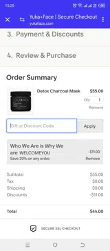 WELCOMEYOU coupon verification screenshot