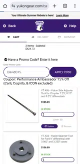 Yukon Gear & Axle coupon verification screenshot