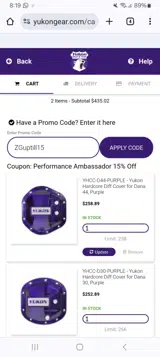 Yukon Gear & Axle coupon verification screenshot