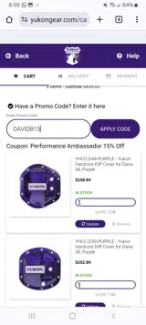 Yukon Gear & Axle coupon verification screenshot