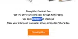DADSDAY coupon verification screenshot
