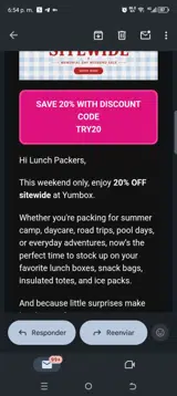 Try20 coupon verification screenshot