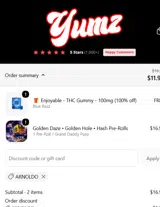 YUMZ LAB coupon verification screenshot